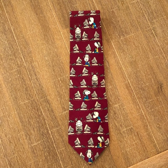 Peanuts Snoopy Men’s Tie Computer Genius - Picture 2 of 5